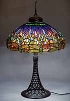 22" DRAGONFLY TIFFANY LAMP BLUE PURPLE